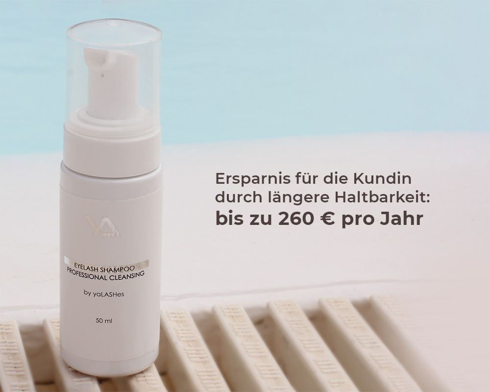 Warum ist die Verwendung eines Wimpernshampoos für eine Kundin von Vorteil?